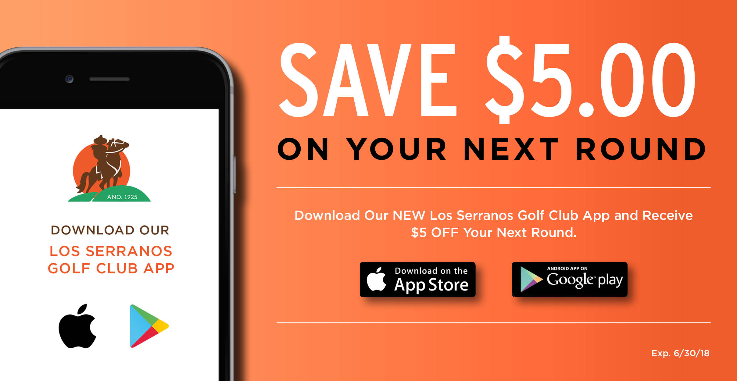 Los Serranos Tee Time Booking App Save 5 Promo 2019 Los Serranos